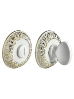 Завертка сантехническая Morelli MH-WC-CLP W/PG круглая цвет белая эмаль/золото