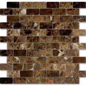 Мозаика Карамелле Pietrine Emperador Dark POL чип 23x48х4 29,8х29,8