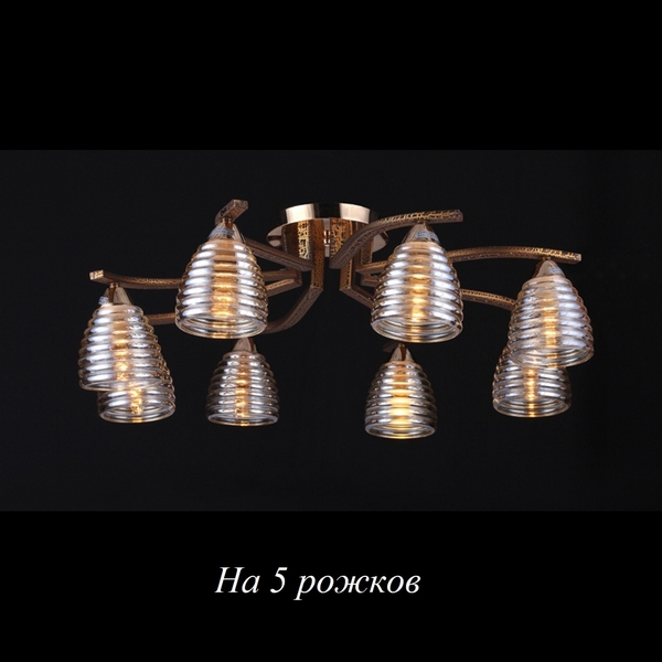 Потолочная люстра Natali Kovaltseva 10808 10808/5C WENGE