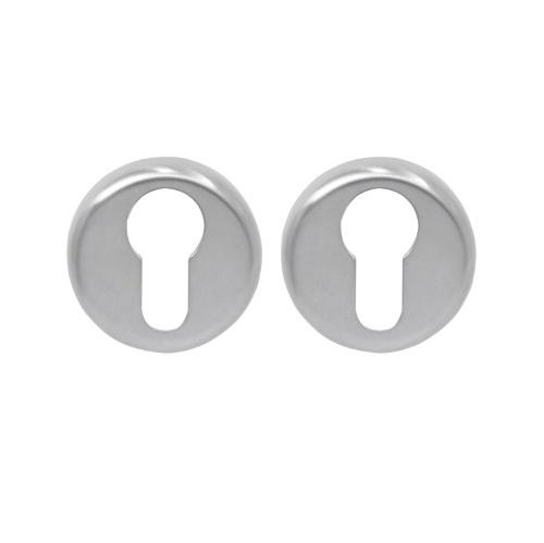 Накладка дверная с круглым основанием под цилиндр Colombo CD63 GB матовый хром