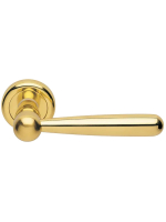 Ручка дверная Morelli Luxury PINOKKIO R4 OTL раздельная на круглой розетке, цвет золото, латунь