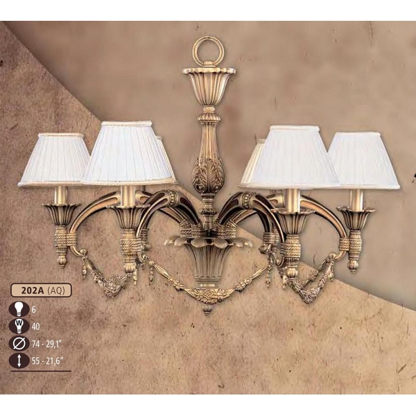 Люстра потолочная Riperlamp 202A/6 AQ BEIGE SHADE