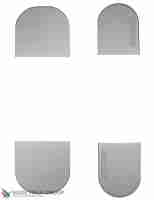 Колпачки для петель К6360 45, цвет МАТОВЫЙ ХРОМ (4 шт.)