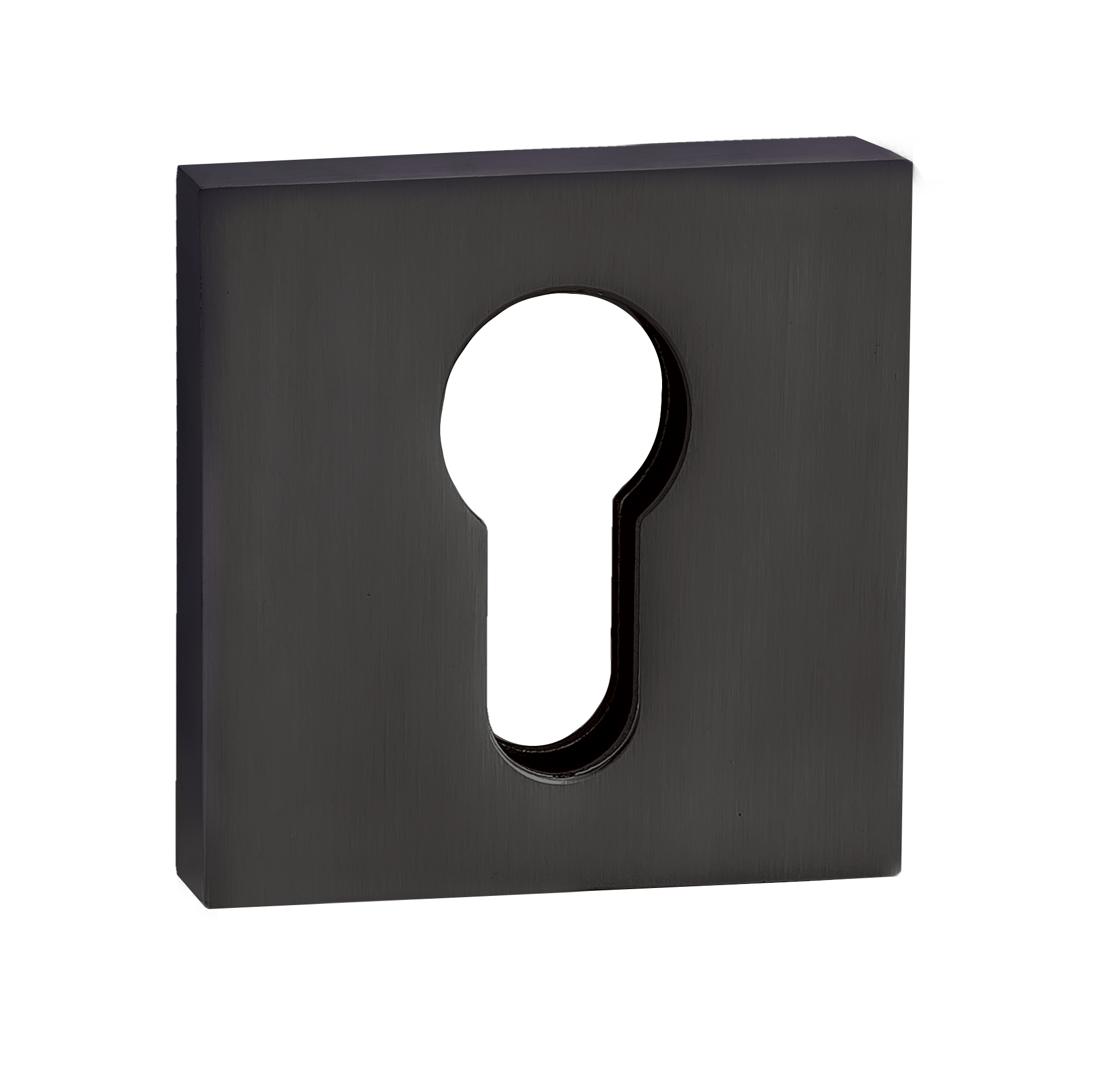 Накладка квадратная на цилиндр RENZ INET 03 MBN матовый черный никель