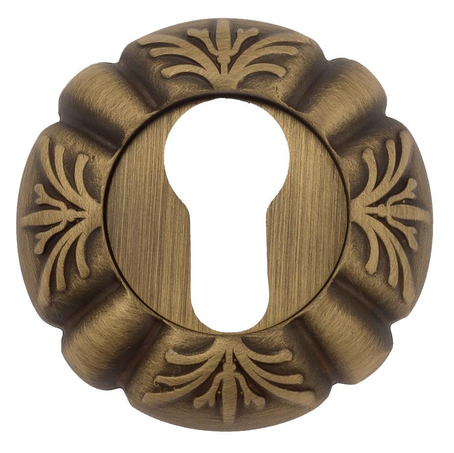 Накладка дверная с круглым основанием под цилиндр Venezia Cyl-1 D5 матовая бронза