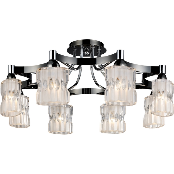 Потолочная люстра N-Light 919 919-08-13 chrome/dark chrome + white