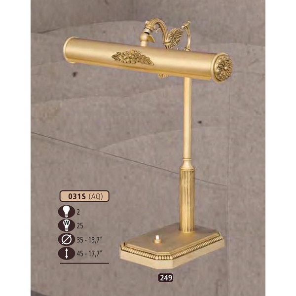 Интерьерная настольная лампа Riperlamp 031S/2 AQ WITH ADORNMENTS