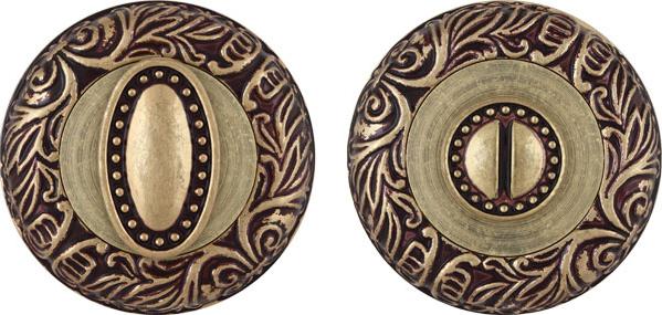 Завертка дверная сантехническая Fuaro BK6 SM RB-10 французское золото