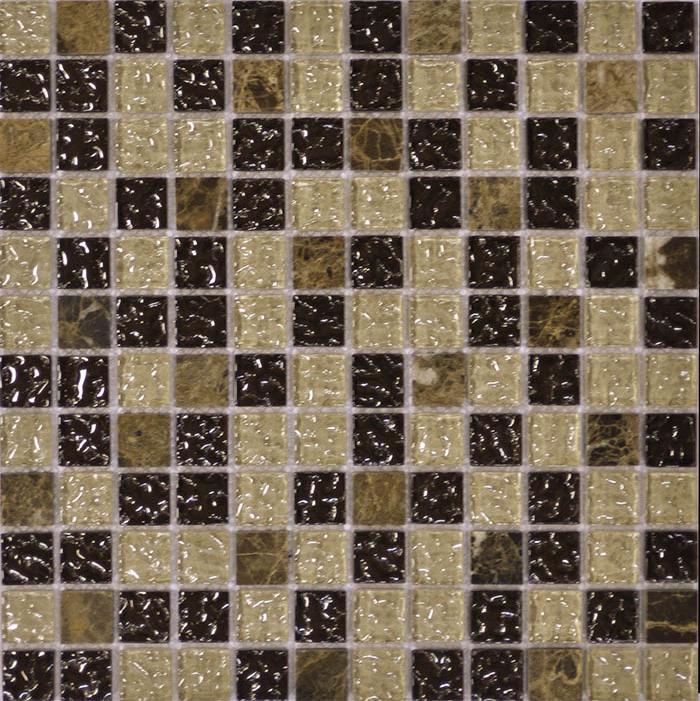 Мозаика Q-Stones стекло+камень QSG-037-23/8 30,5х30,5