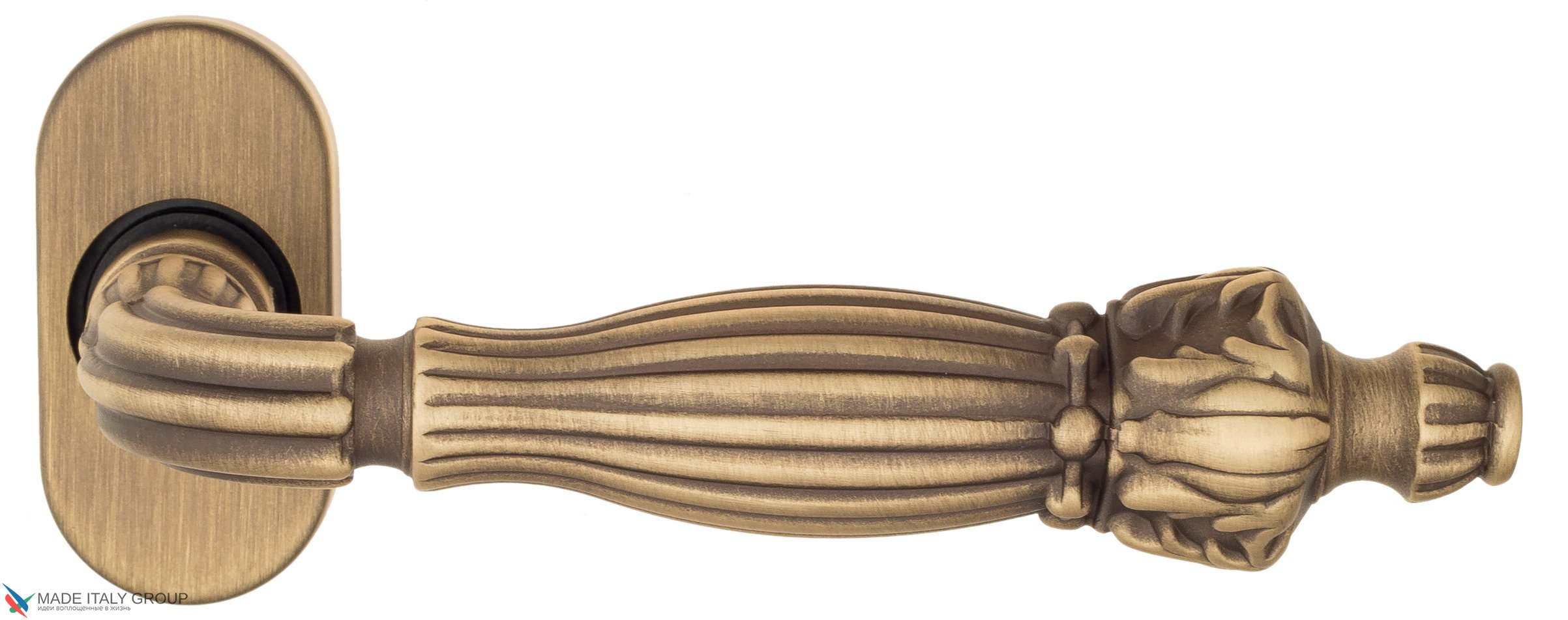 Дверная ручка для профильных дверей Venezia "OLIMPO" EP матовая бронза