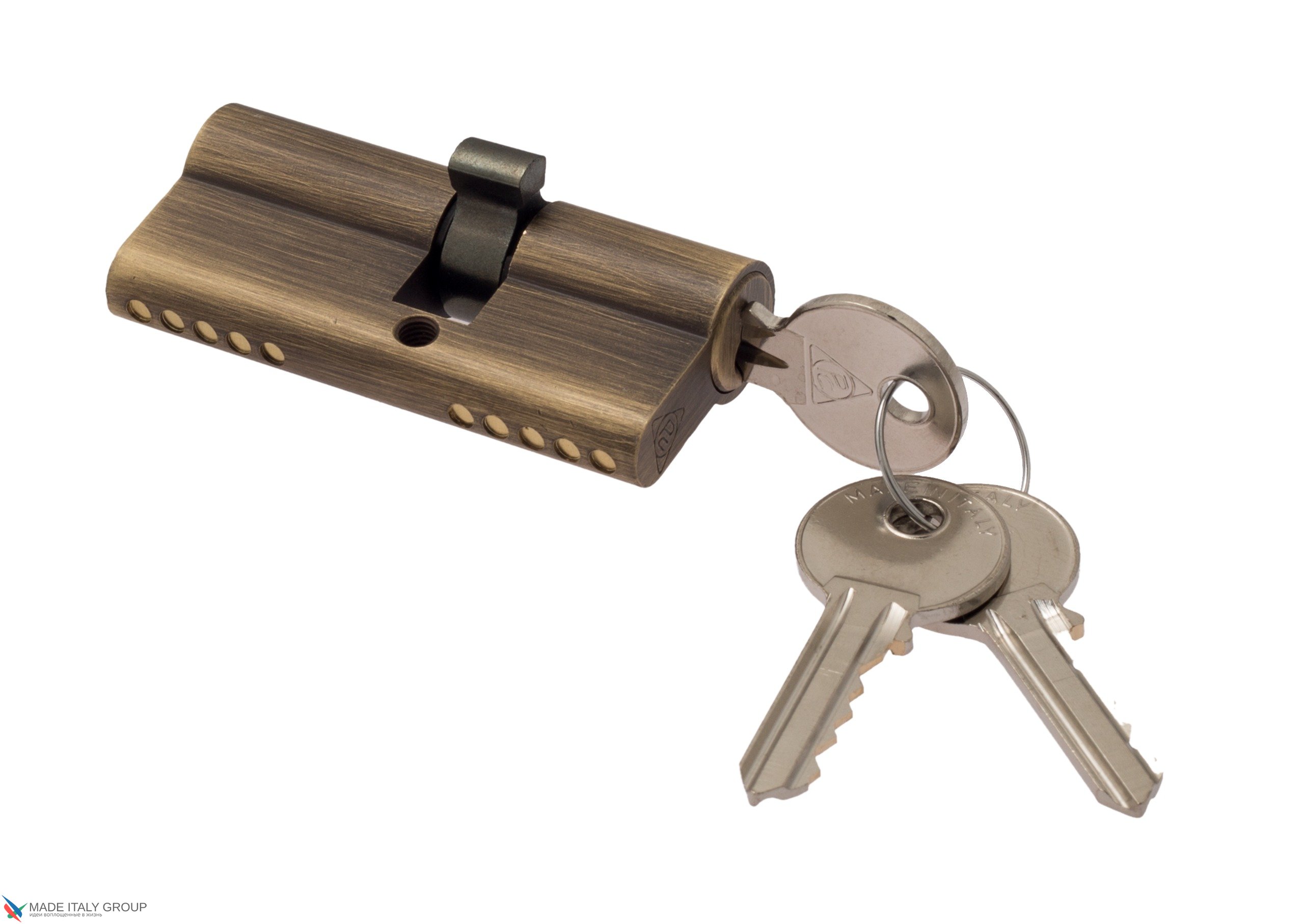 Цилиндровый механизм ключ-ключ Venezia 25/10/35 матовая бронза