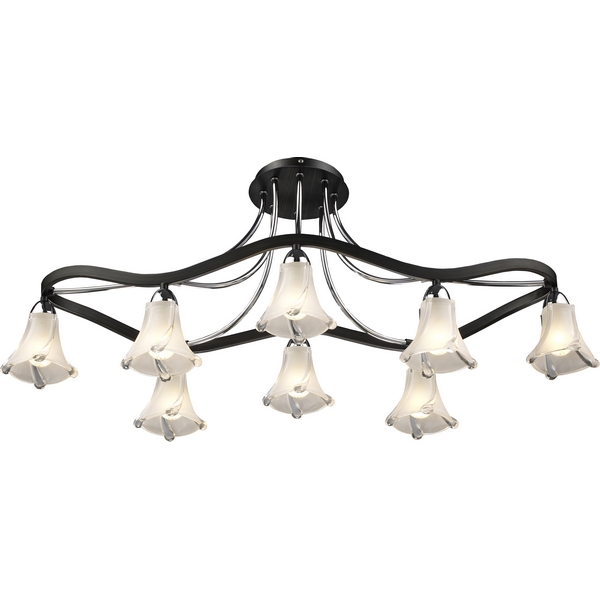 Люстра потолочная N-Light 471-08-13 chrome + wengue