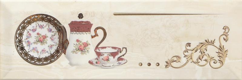 Плитка керамическая Monopole Petra Decor Pranzo Gold B декор 10х30