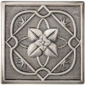 Вставка Moneli Decor Barro-co Art Taco Alba Plata 5х5