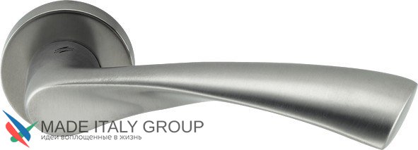 Дверная ручка на круглом основании COLOMBO Flessa CB51RSB-NI матовый никель