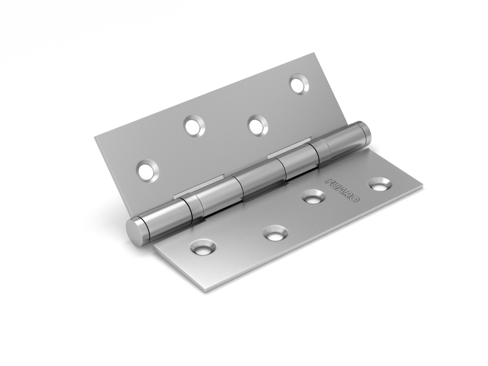 Петля дверная стальная универсальная  Fuaro 2BB 100x75x2,5 PN (перл. никель)