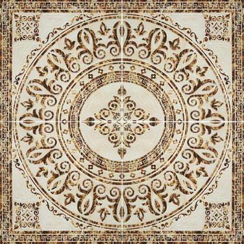 Керамогранит Infinity Ceramic Tiles Castello Tramonte Roseton Beige (4 шт.) декор 120х120