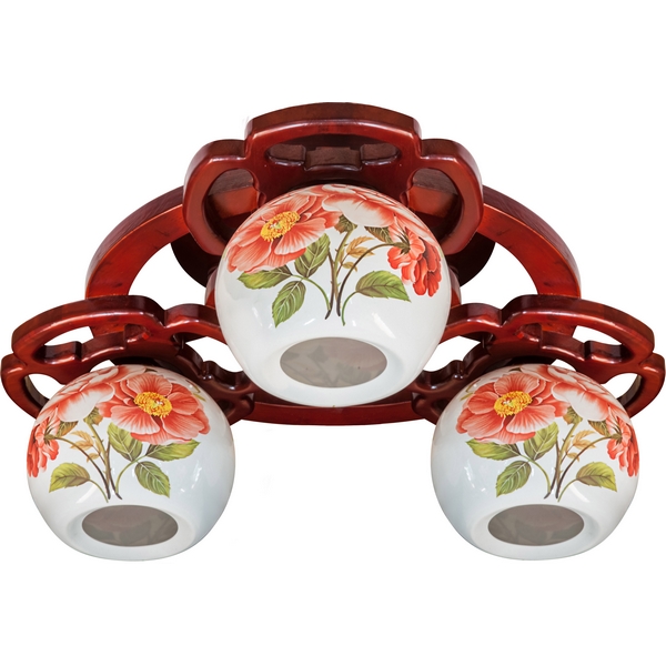 Люстра потолочная N-Light 6143-3B красное дерево