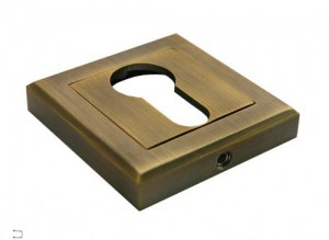 Накладка дверная с квадратным основанием под цилиндр Morelli MH-KH-S Cofe кофе