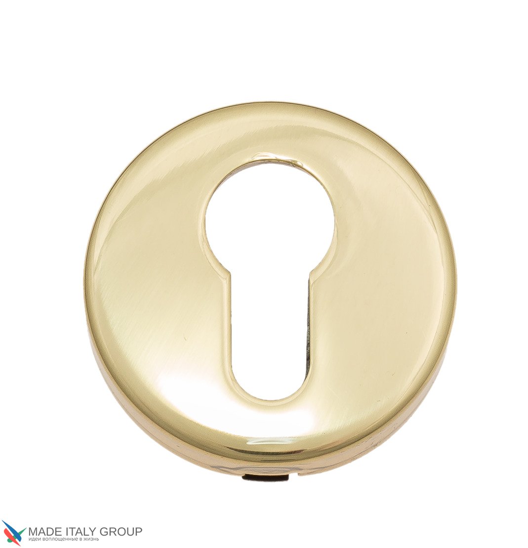 Накладка под цилиндр на круглом основании Fratelli Cattini CYL 7.7-OLV полированная латунь 2 шт.