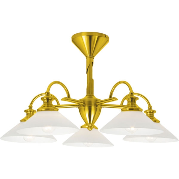 Потолочная люстра N-Light P-809 P-809/5B satin gold