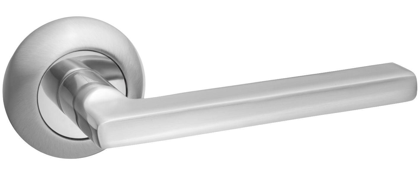 Ручка дверная RENZ INDH 18-08 SN "Бруно", ник.мат.