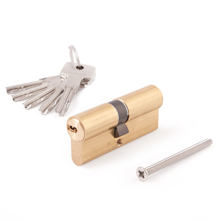 Цилиндр для замка ключ / ключ ABUS D6MM 35/35 KD W/5 LONG KEY золото