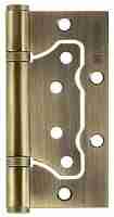 Комплект 4 шт. - Петля дверная накладная без врезки (бабочка) Fuaro 500-2BB 100x2,5 AB бронза