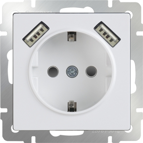 Розетка Werkel WL01 WL01-SKGS-USBx2-IP20