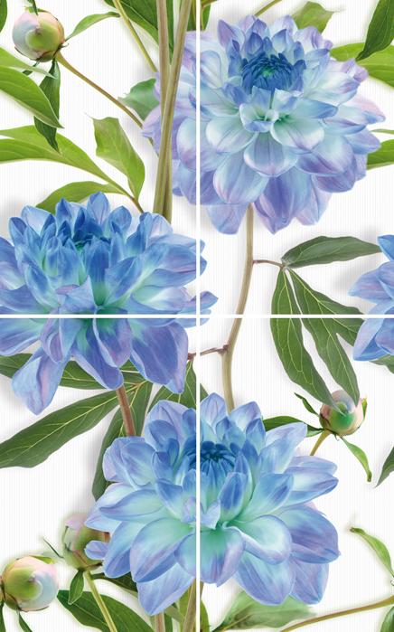 Плитка керамическая Cerrol Bellini Komplet-4 Bellini Azul панно 50х80