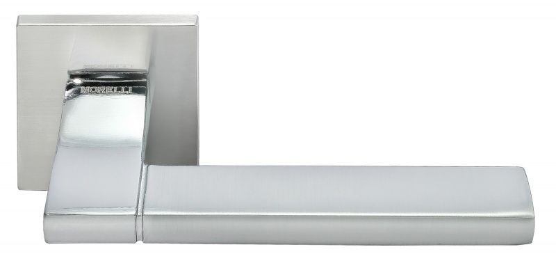 Ручка дверная межкомнатная Morelli MH-47-S6 SC/CP матовый хром/полированный хром