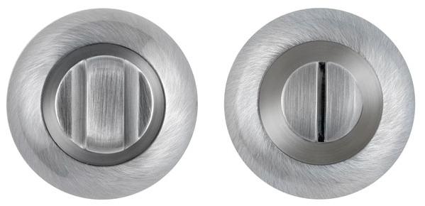 Завертка дверная сантехническая Fuaro BK6 RM SC/CP-16 матовый хром/хром