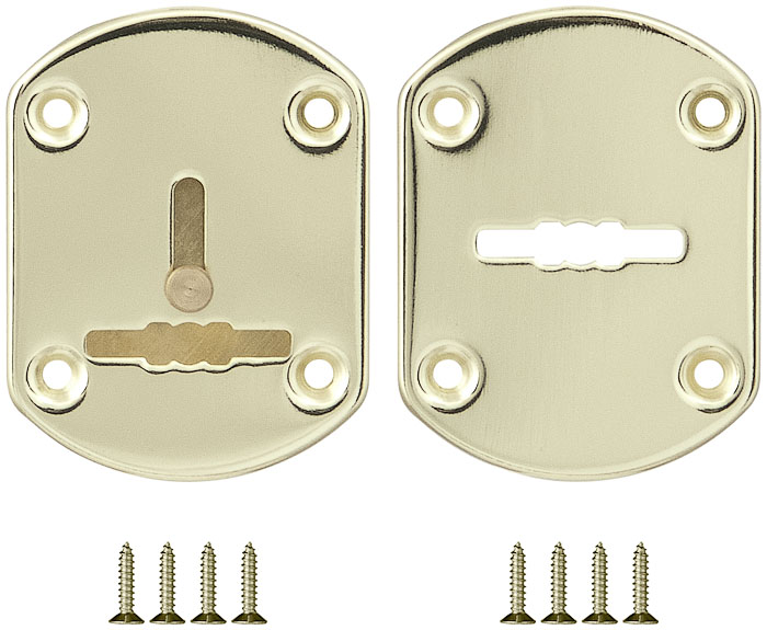 Декоративная накладка Fuaro ESC021-GP-2 (золото)  на сув. замок со шторкой (2 шт)