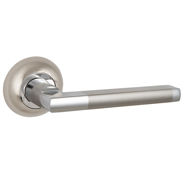 Ручки дверные межкомнатные Punto AXIS ZR SN/CP-3 матовый никель/хром