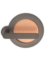 Ручка дверная Morelli Luxury PLANET ANT/RAS на круглом основании, цвет антрацит/матовая медь, латунь