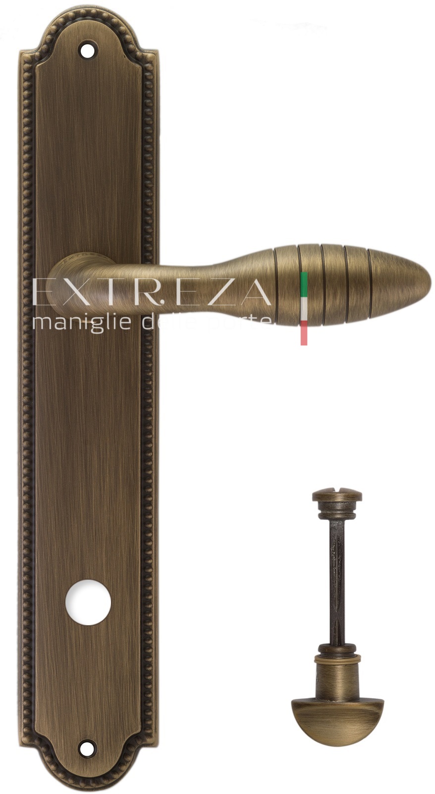 Ручка дверная Extreza MIREL (Мирель) 316 на планке PL03 WC матовая бронза F03