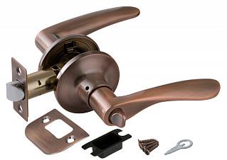 Ручка защелка (кноб) дверная нажимная Punto 6020 AC-B фик. медь