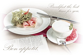 Плитка керамическая Дельта Керамика Breakfast D2D137 декор 20х30