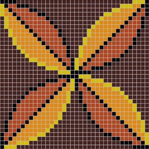 Мозаика Alma Панно 15 MZ-02 Brown чип 15х15 59х59