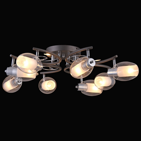 Люстра потолочная Natali Kovaltseva 75037-8C CHROME, GRAY