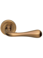 Ручка дверная Morelli Luxury ASTRO R2 OBR на круглой розетке, цвет матовое кофе, латунь