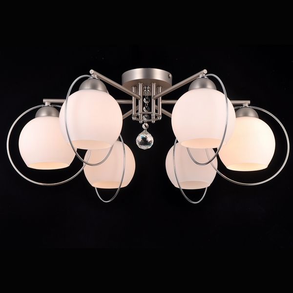 Люстра потолочная Natali Kovaltseva SPHERE II 81051-6C SATIN NICKEL