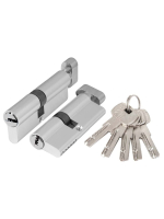 Цилиндровый Ajax (Аякс) механизм (AZ202/100) AZ2002Knob100 (40+10+50) CP хром с вертушкой