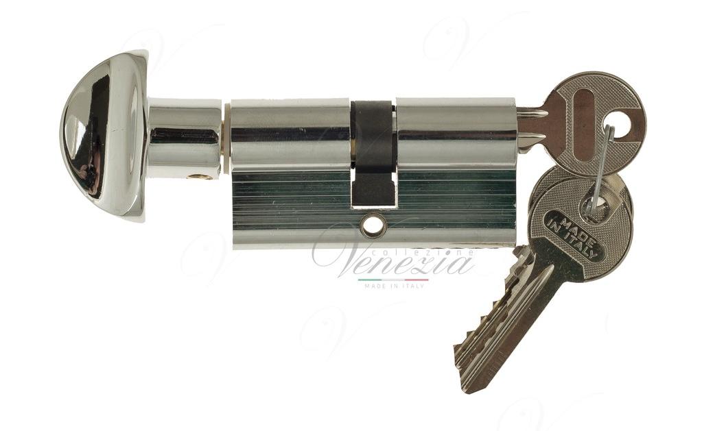 Цилиндр для замка Venezia 30/10/30 пол.хром ключ/вертушка