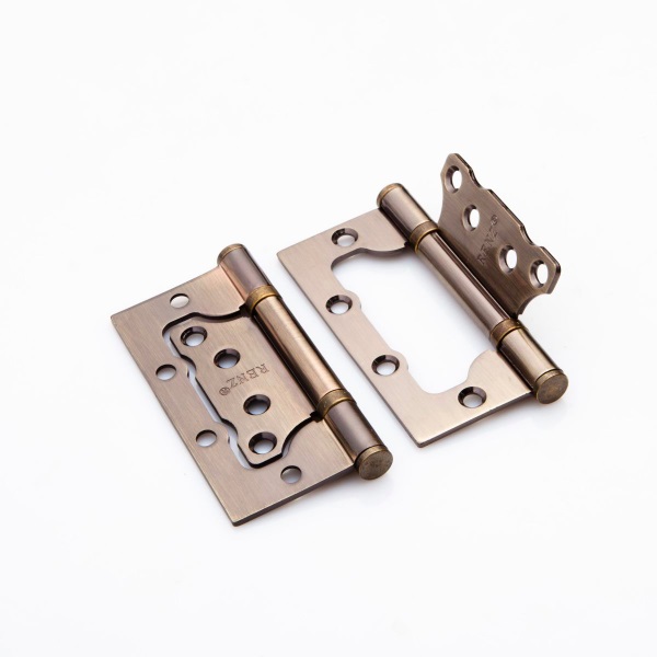 Петля дверная накладная без врезки RENZ IN100-2BB FH AB 100*75*2,5 2подш б/колп бронза