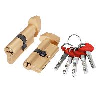 Цилиндровый механизм (D-PRO502/70) D-PRO5002KnobRL70(30+10+30) SSG-39 сатинированное золото 5Key