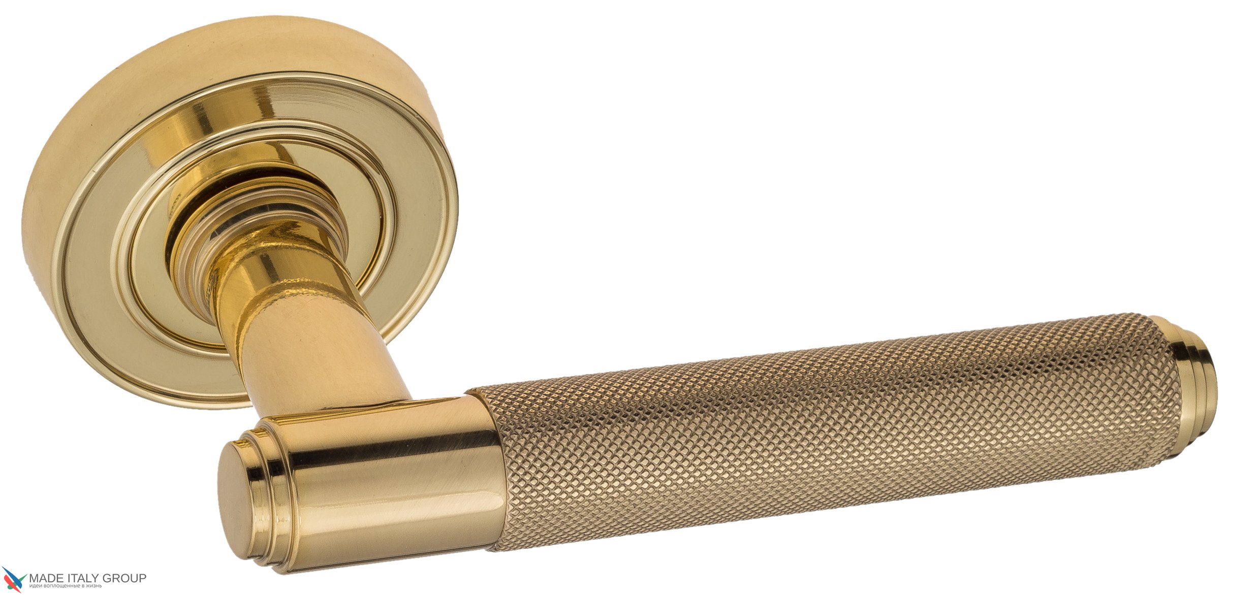 Дверная ручка Venezia "EXA ZIG" D6 полированная латунь