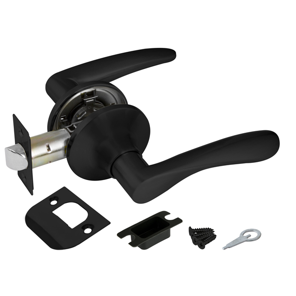 Ручка защелка 6010 BL-P (без фик.) черный