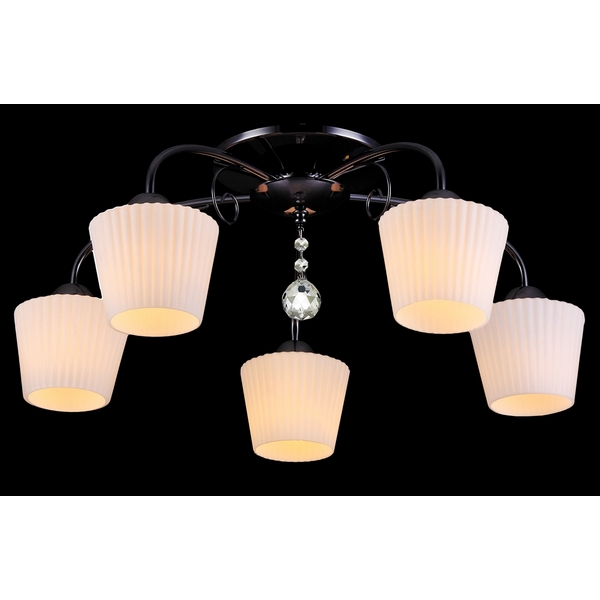 Потолочная люстра Natali Kovaltseva 11437 11437/5С DARK CHROME