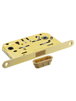 Замок межкомнатный Morelli M1895 MSG магнитный, сантехнический, цвет мат.золото сатинированное